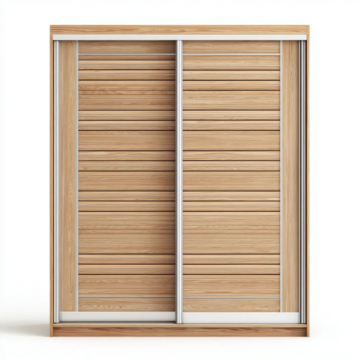 Dwudrzwiowa szafa przesuwna z płyty MDF, jasny dąb, 180 × 60 × 220 cm