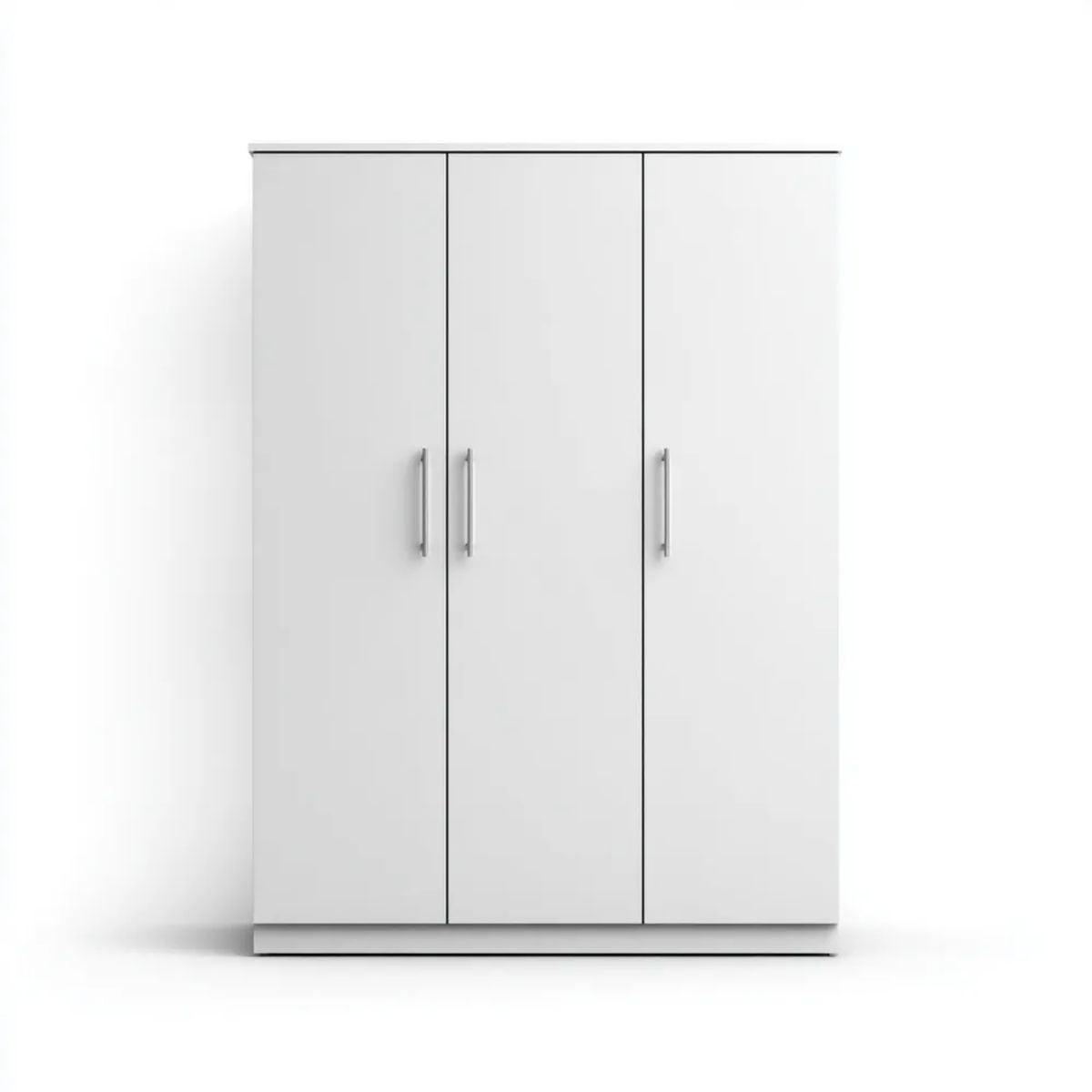Biała szafa trzydrzwiowa z płyty wiórowej laminowanej 120 x 52 x 180 cm