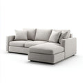 3-osobowa sofa narożna z tkaniny jasnoszara, prawostronna, 260 × 160 × 85 cm